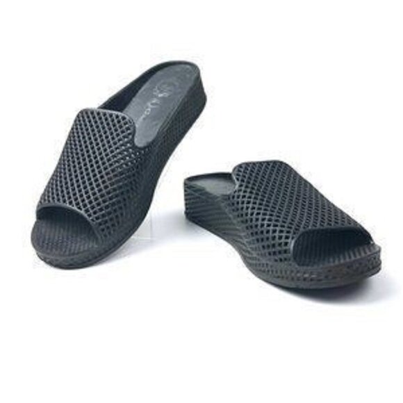 Jeffrey Campbell Havana Last Fling Wedge Jelly Slip On Slides - Picture 1 of 12